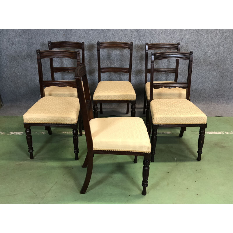 Set of 6 vintage mahogany chairs 1930s