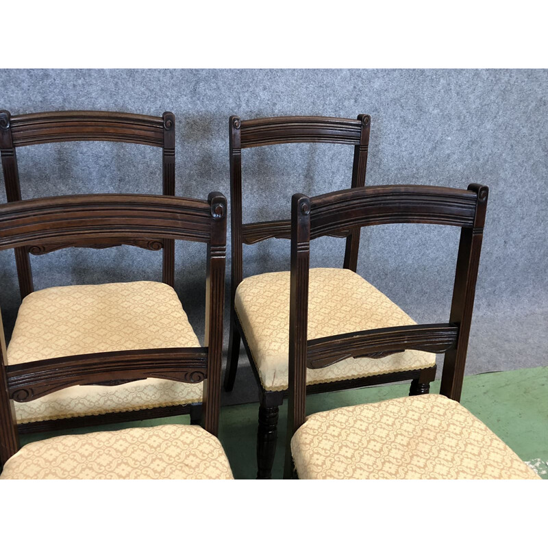 Set of 6 vintage mahogany chairs 1930s