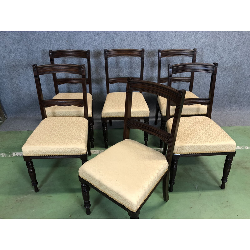 Set of 6 vintage mahogany chairs 1930s