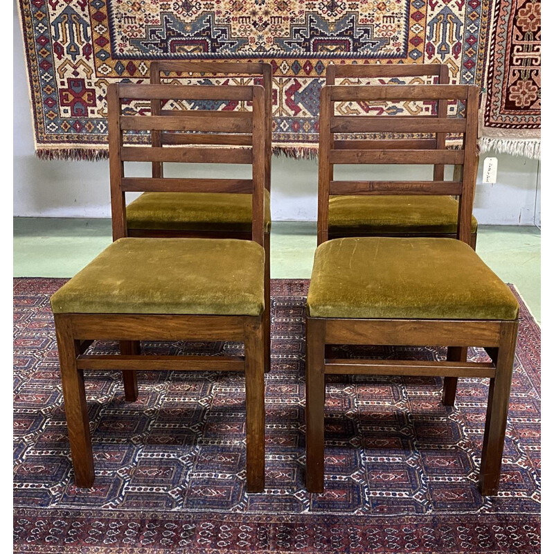 Set of 4 vintage mahogany chairs 1930s