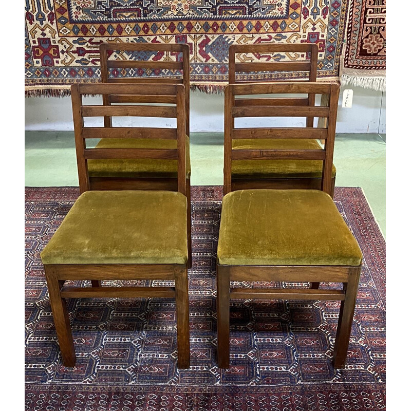 Set of 4 vintage mahogany chairs 1930s