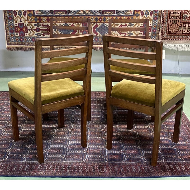 Set of 4 vintage mahogany chairs 1930s