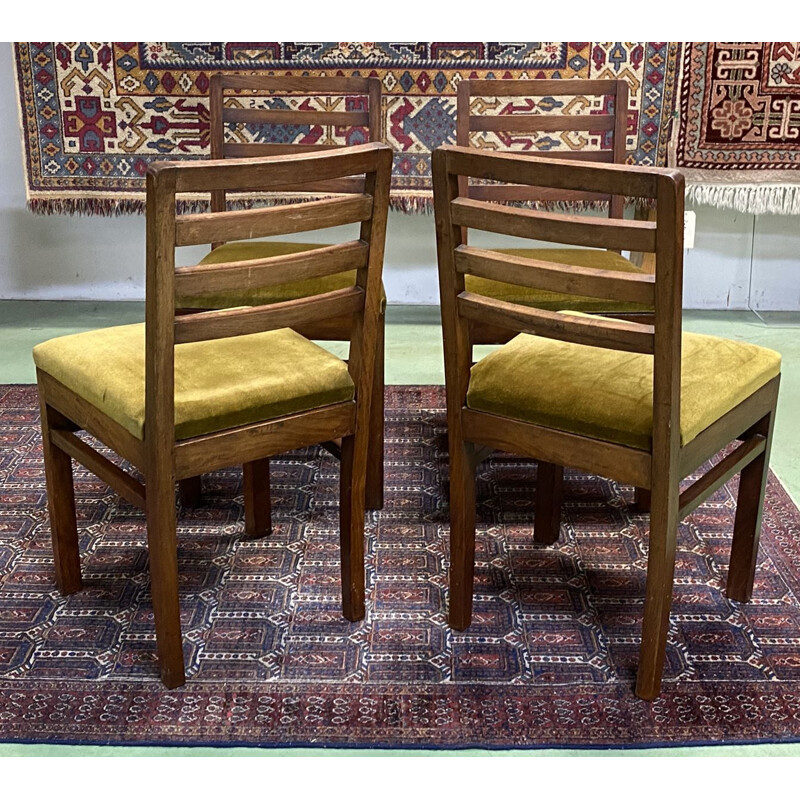 Suite von 4 Vintage-Stühlen aus Mahagoni 1930