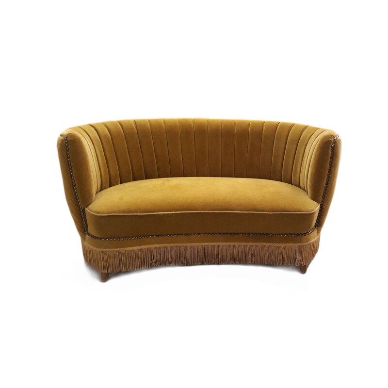 Vintage Cabinetmaker Banana Sofa, Danish 1950s