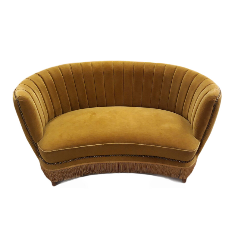 Vintage Cabinetmaker Banana Sofa, Danish 1950s