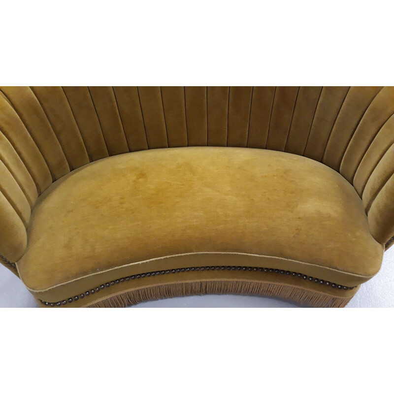 Vintage Cabinetmaker Banana Sofa, Danish 1950s