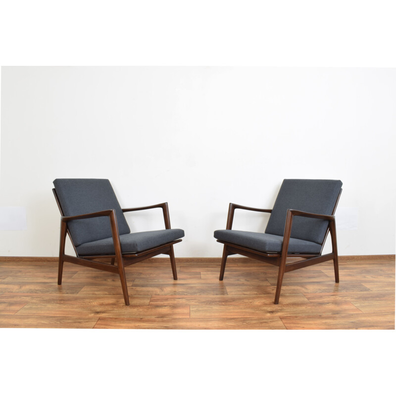 Pair of vintage Lounge Chairs Stefan, Poland 1960s