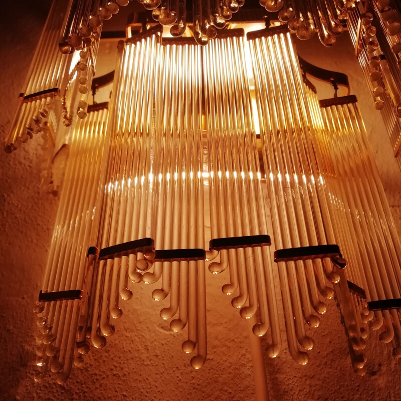 Lampada da parete in cristallo vintage 1970