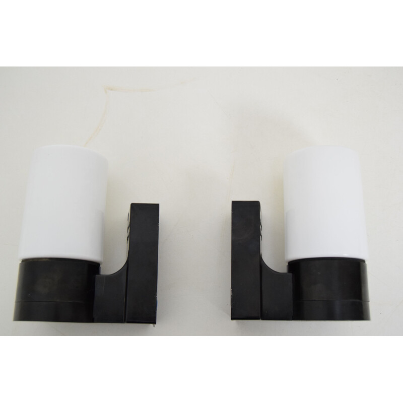 Pair of Mid-century Bakelite Wall Lamps, Czechoslovakia 1960s