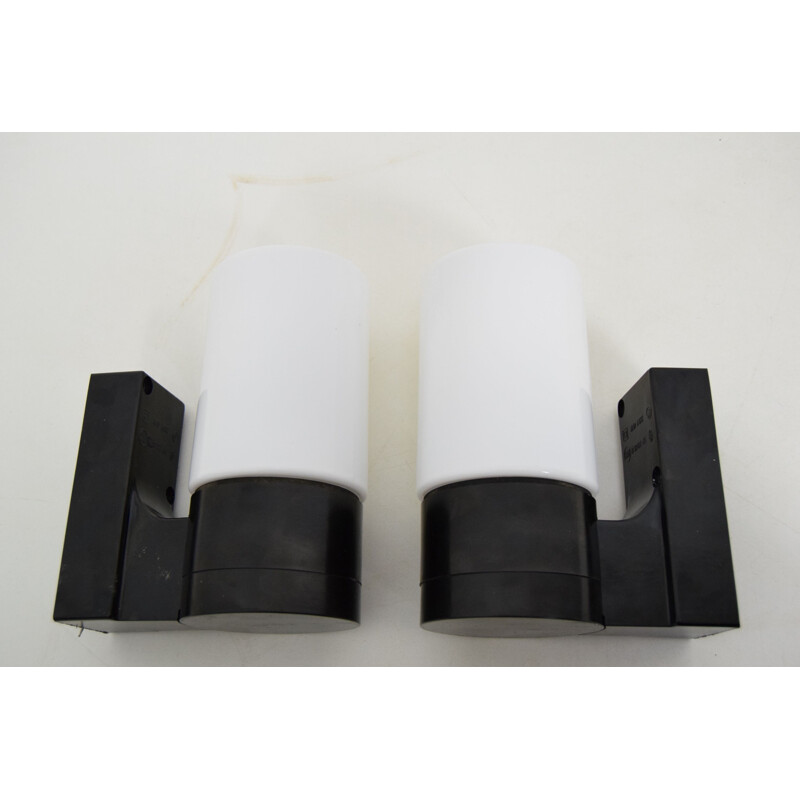 Pair of Mid-century Bakelite Wall Lamps, Czechoslovakia 1960s