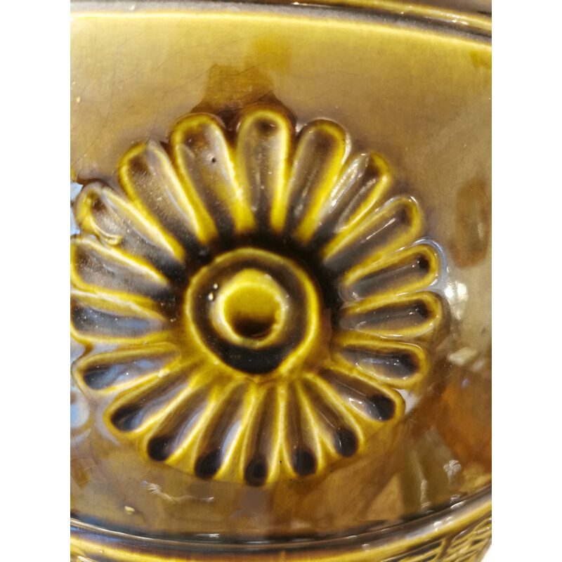 Vaso de cerâmica vidrado Vintage, Alemanha Ocidental