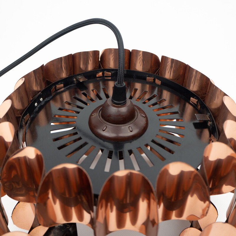 Vintage copper pendant lamp by Thorsten Orrling for Hans-Agne Jakobsson, 1960s