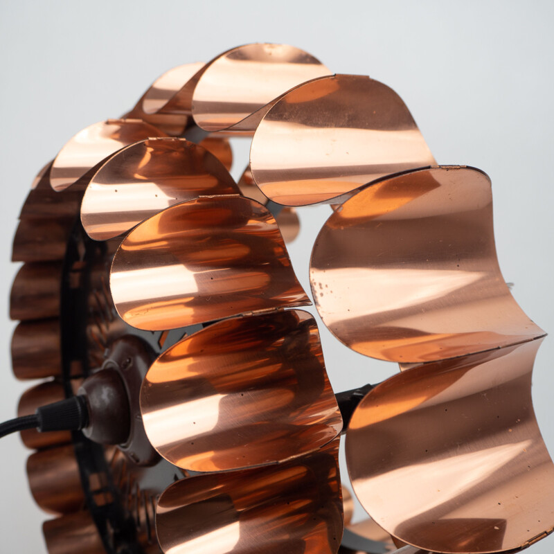 Vintage copper pendant lamp by Thorsten Orrling for Hans-Agne Jakobsson, 1960s