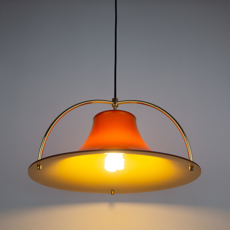 Vintage pendant lamp by Jo Hammerborg & Fog og Morup, Danish 1977s