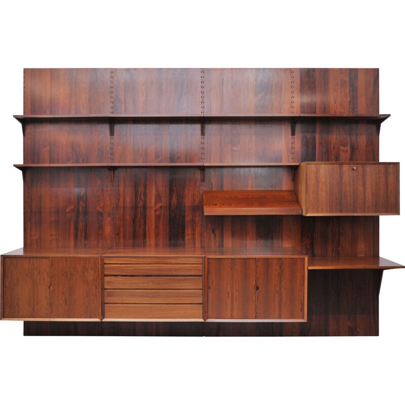 Vintage Poul Cadovius shelving system Royal for CADO in Rosewood