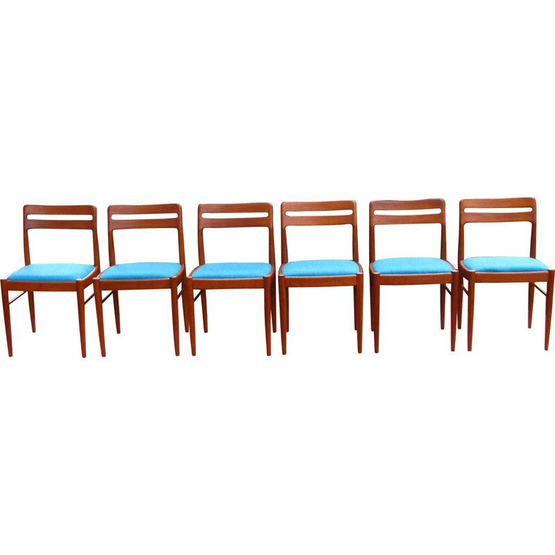 Set of 6 vintage dining chairs by Bramin, Denmark