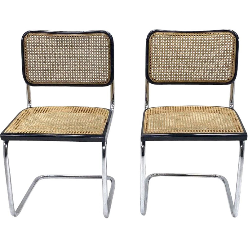 Paire de chaise vintage Cesca B32 de  de Marcel Breuer