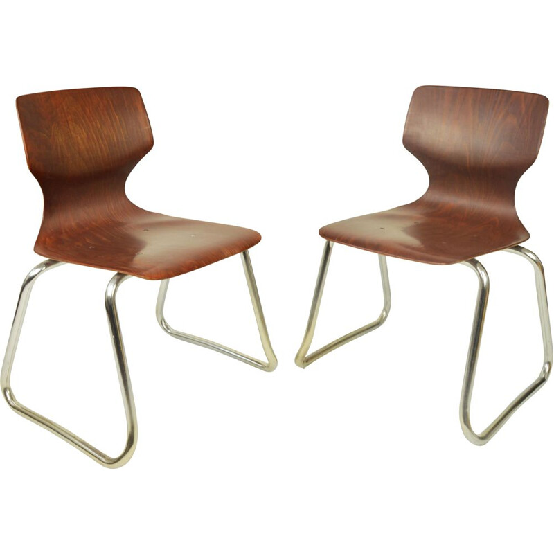 Pair of vintage Flototto chairs by Adam Stegner 1970s