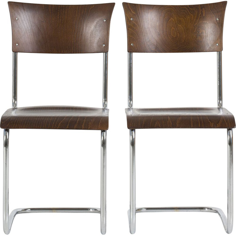 Pareja de sillones voladizos S43 de Mart Stam para Thonet 1940