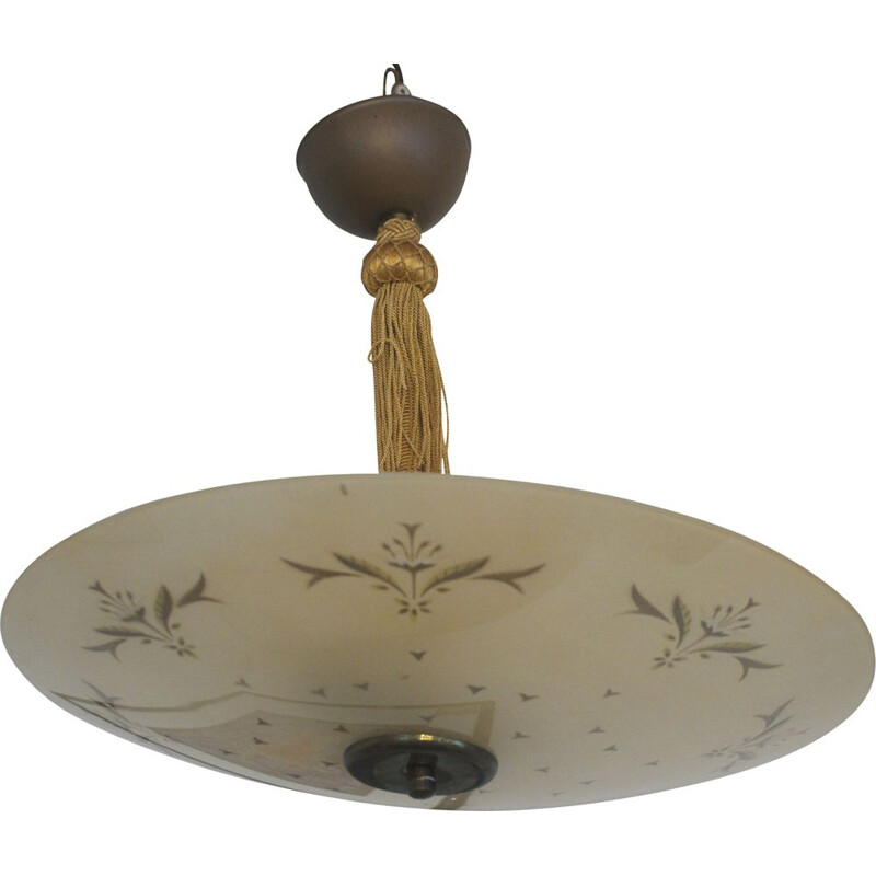 Vintage Rockabilly Ceiling Lamp UFO, Sweden 1950s