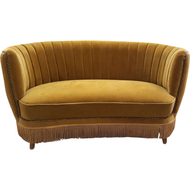 Vintage Cabinetmaker Banana Sofa, Danish 1950s