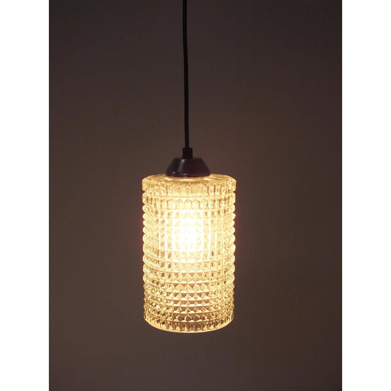 Vintage glass pendant lamp 1950