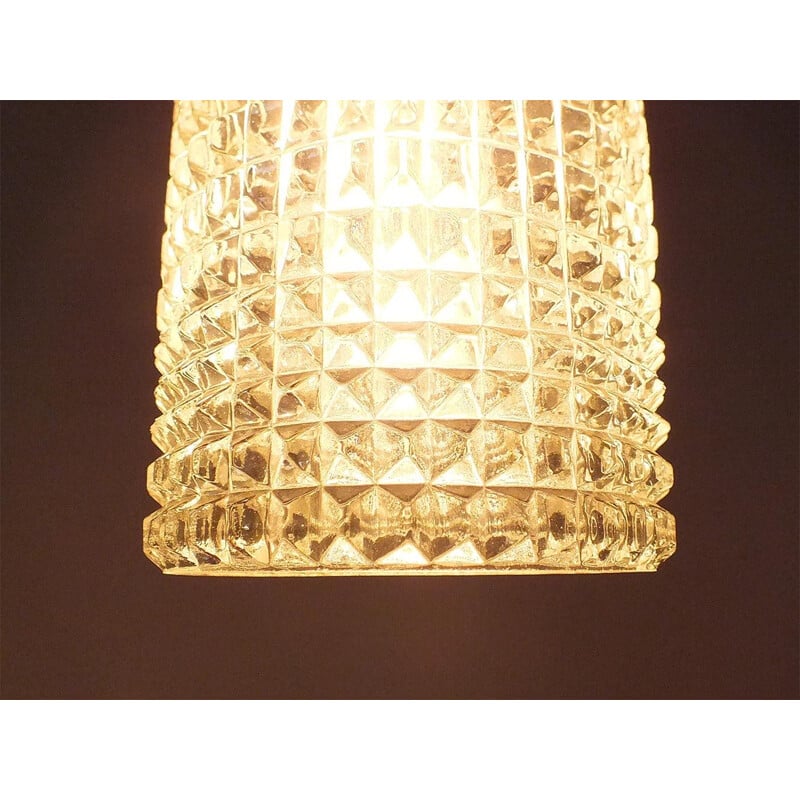 Vintage glass pendant lamp 1950