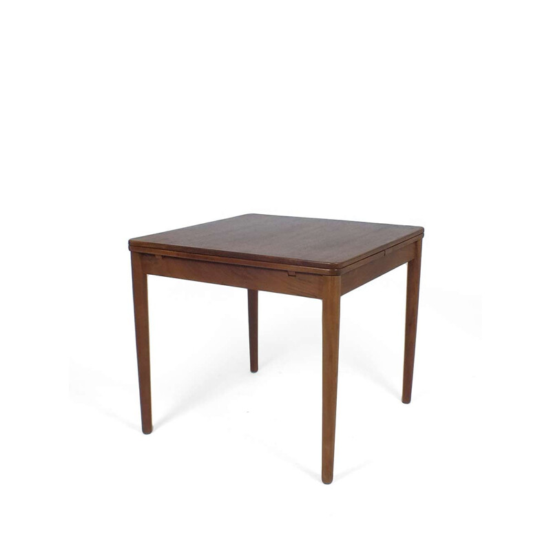 Vintage extensible teak dining table by Poul Hundevad, Danish