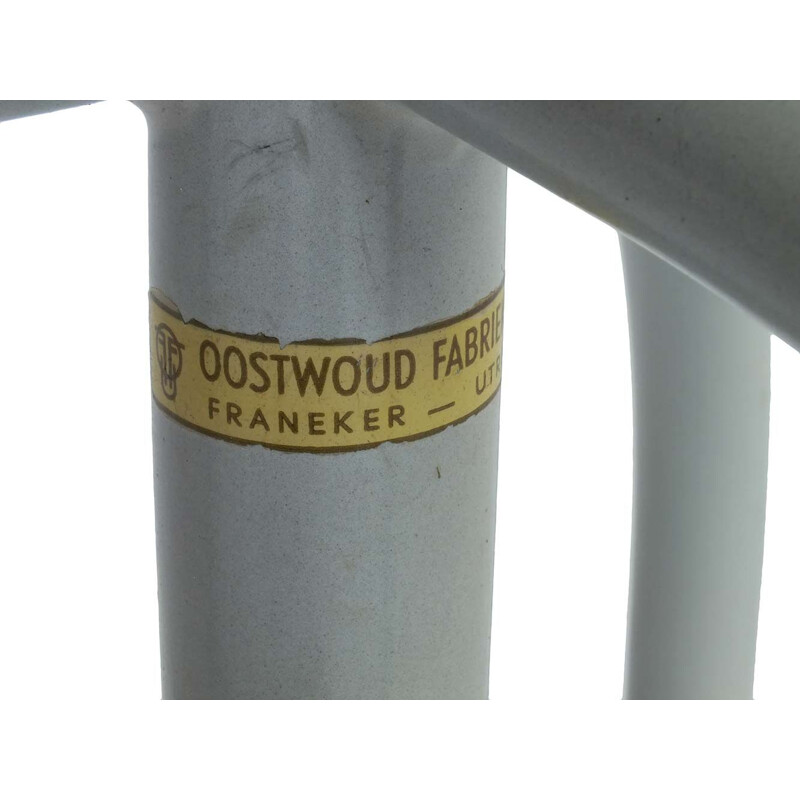 Vintage industrial adjustable stool by Oostwoud Fabrieken, Netherlands 1950