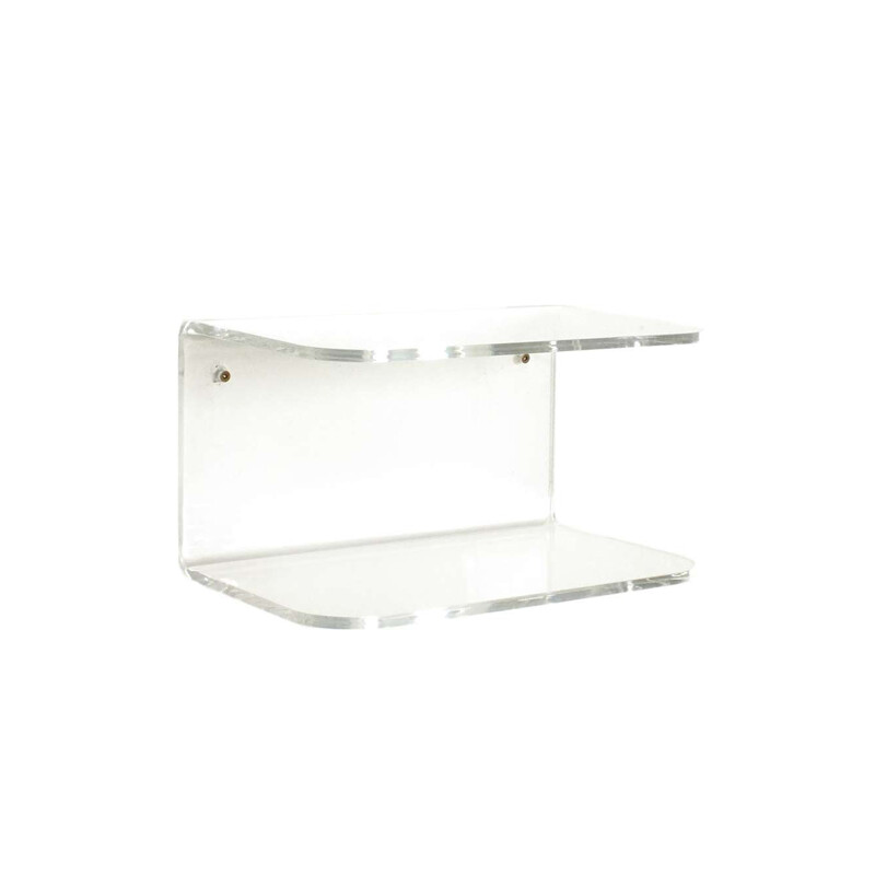 Vintage transparent acrylic shelf from the Combiplex series by Fogia, Sweden