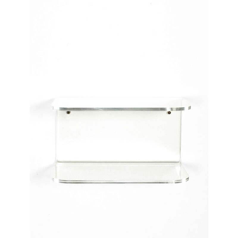 Vintage transparent acrylic shelf from the Combiplex series by Fogia, Sweden