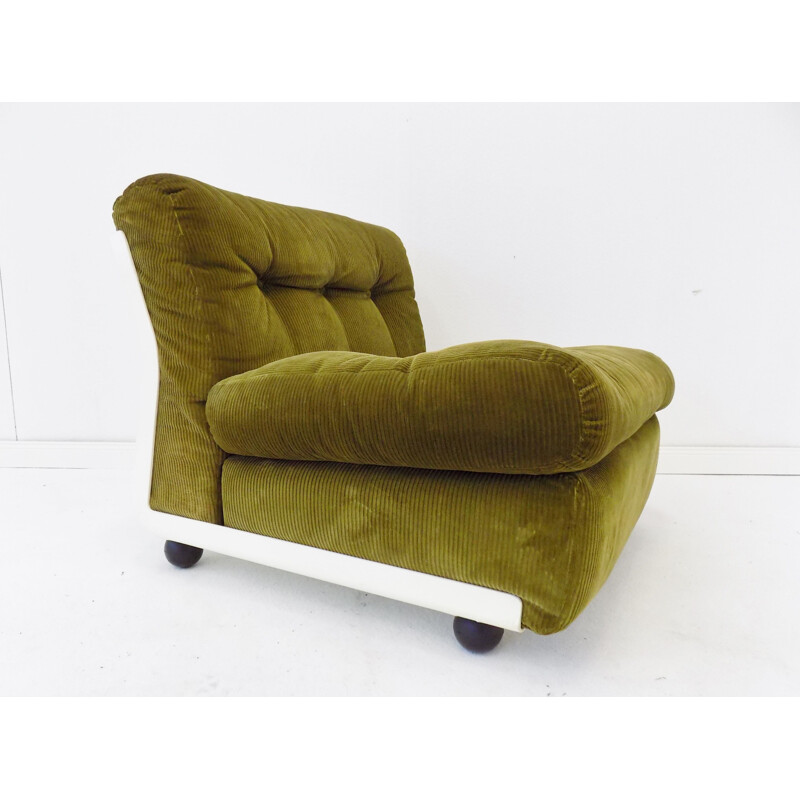 Vintage Amanta armchair in green reed by Mario Bellini CB Italia 
