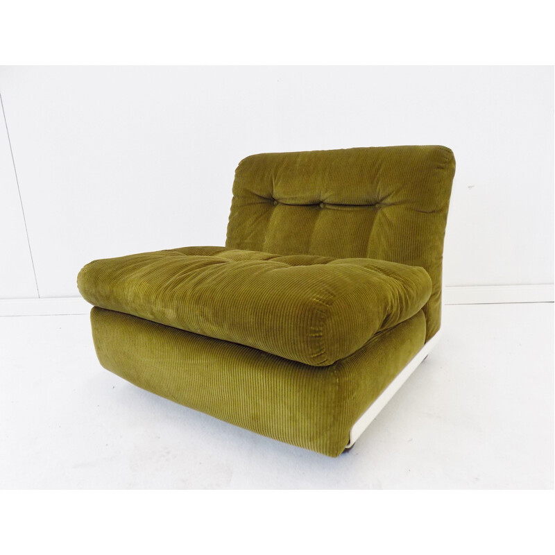 Vintage Amanta armchair in green reed by Mario Bellini CB Italia 