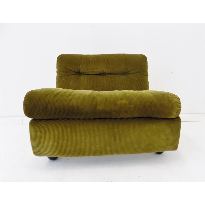 Vintage Amanta armchair in green reed by Mario Bellini CB Italia 