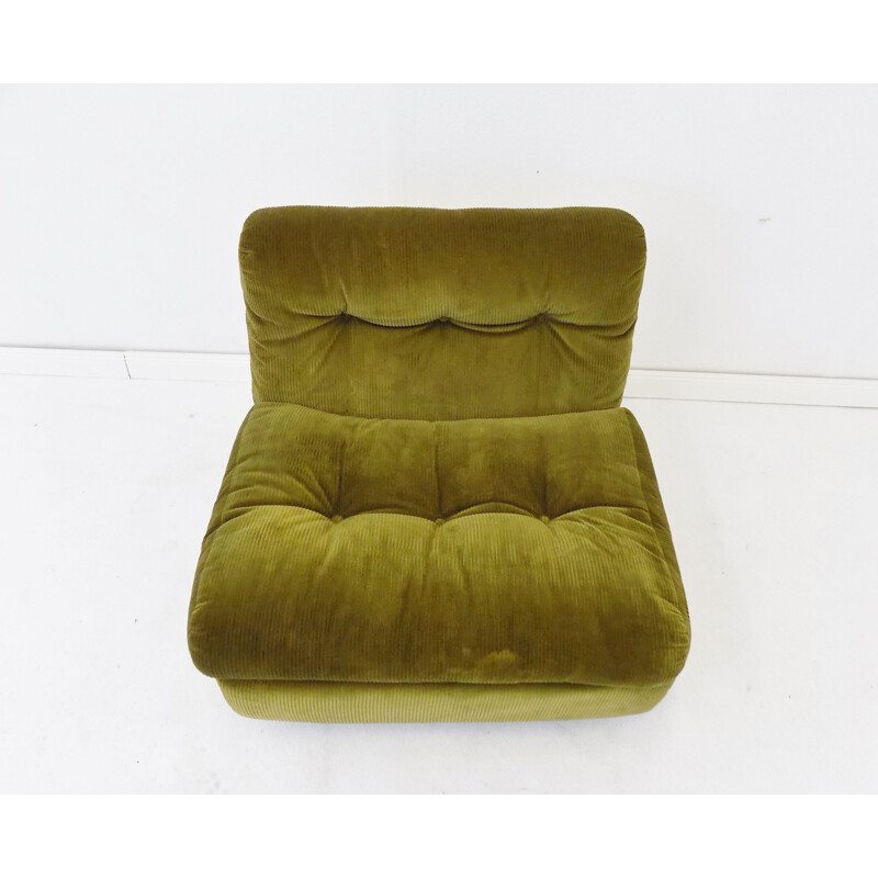 Vintage Amanta armchair in green reed by Mario Bellini CB Italia 