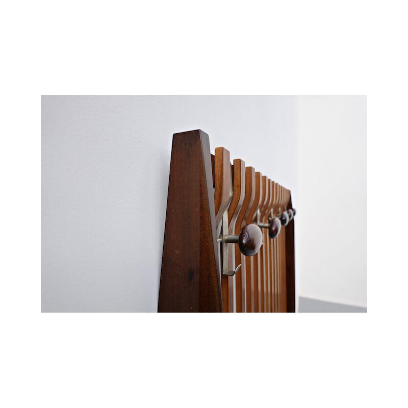 Vintage teak coat rack, Italy 1960