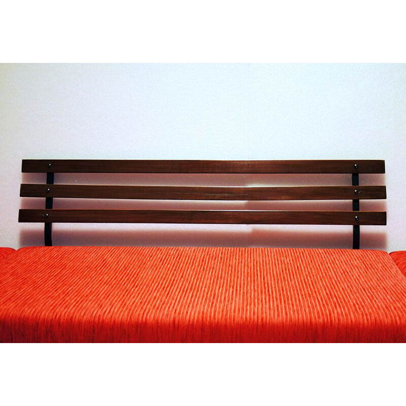 Vintage corduroy sofa bed, Italy 1950