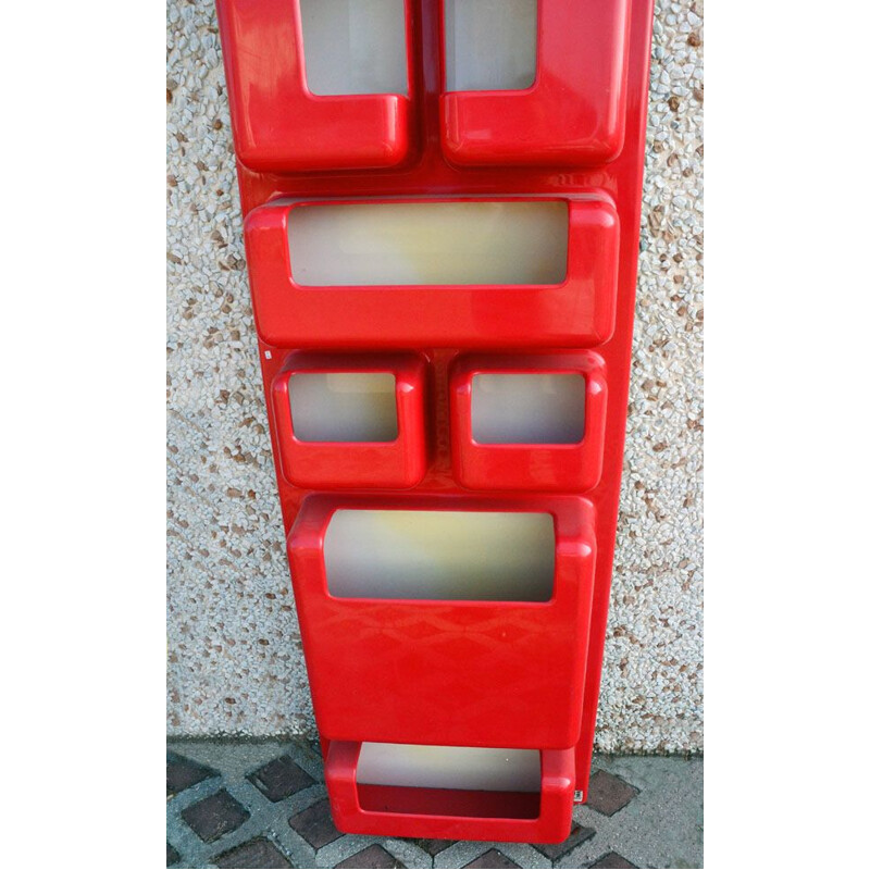 Vintage plastic storage unit with compartments by Giorgio de Ferrari for Elco 1970