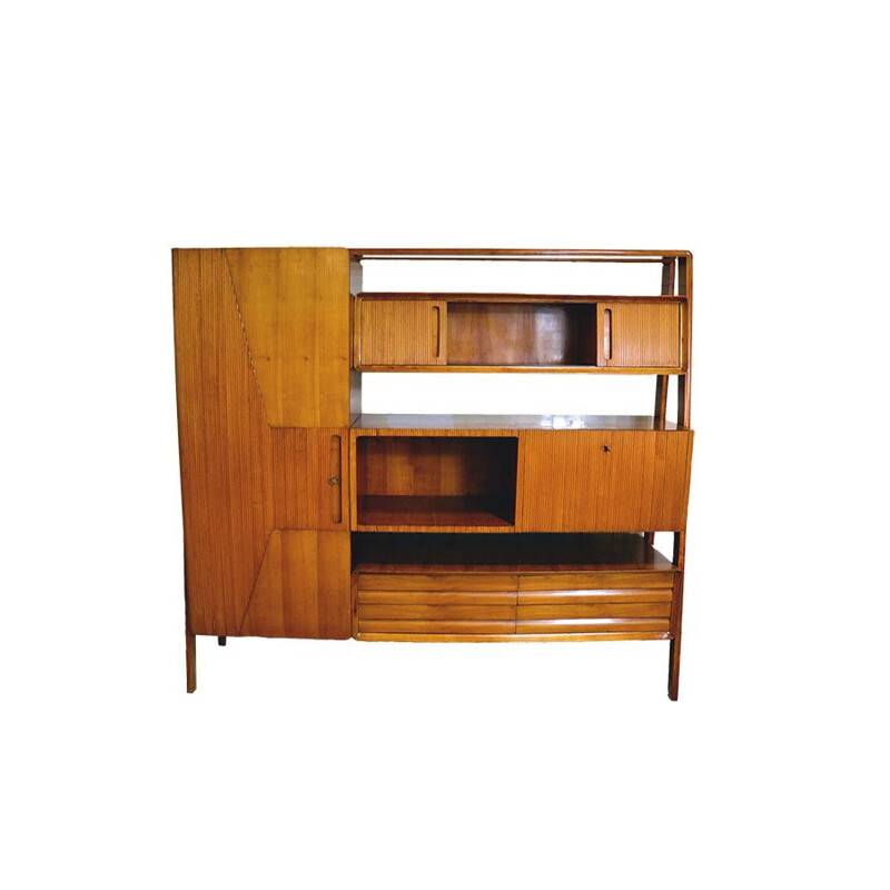 Vintage wall unit in ash by Permanente Mobili Cantù, 1950