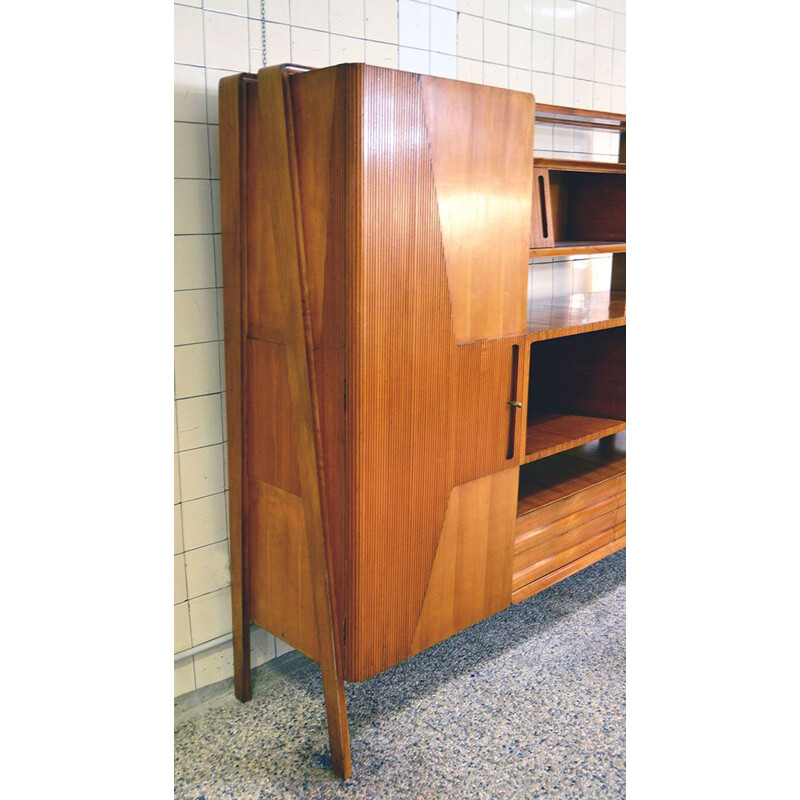 Vintage wall unit in ash by Permanente Mobili Cantù, 1950