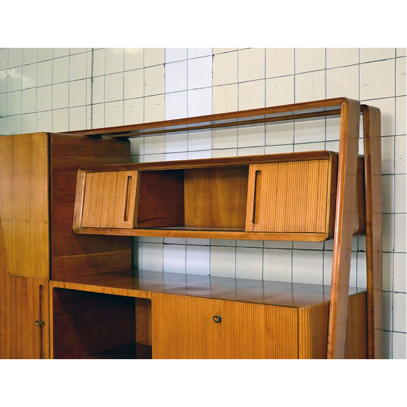 Vintage wall unit in ash by Permanente Mobili Cantù, 1950