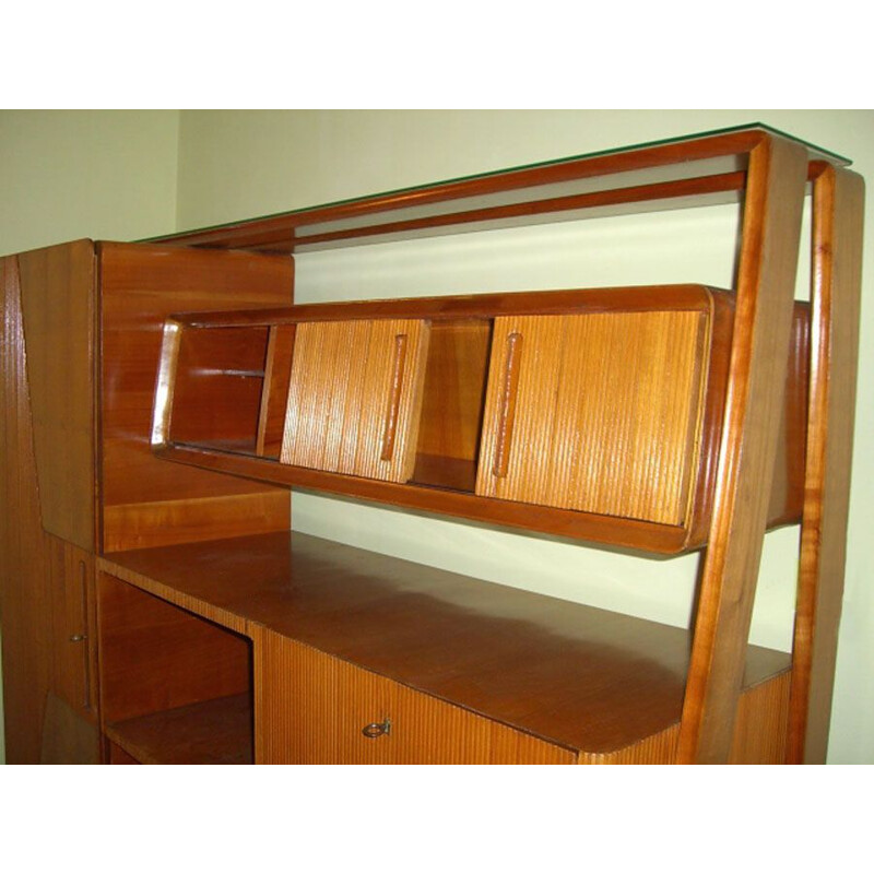 Vintage wall unit in ash by Permanente Mobili Cantù, 1950