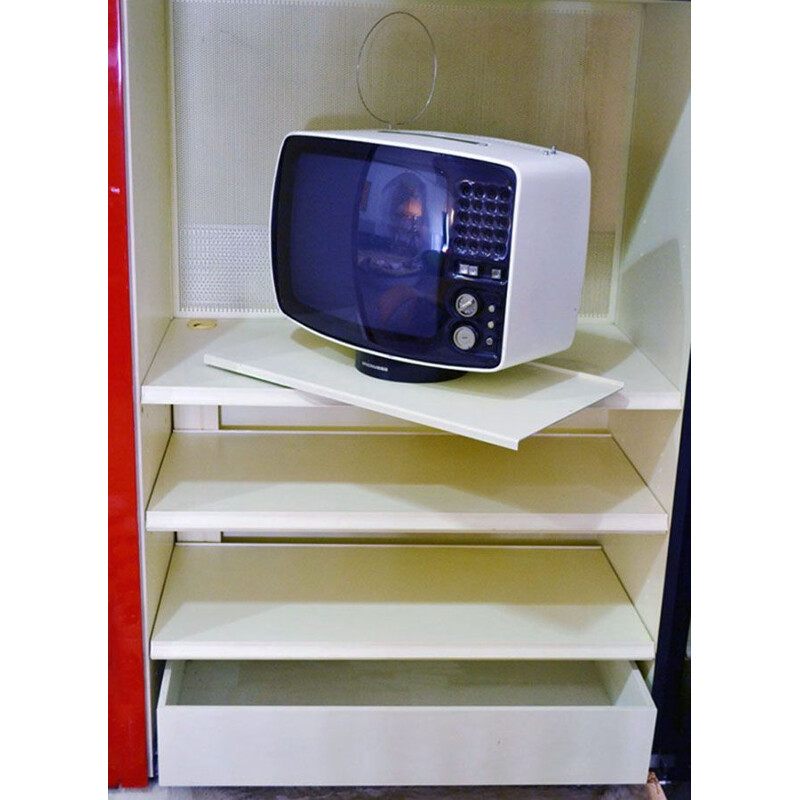 Vintage audio and video playback furniture by Giotto Stoppino for Acerbis, 1980