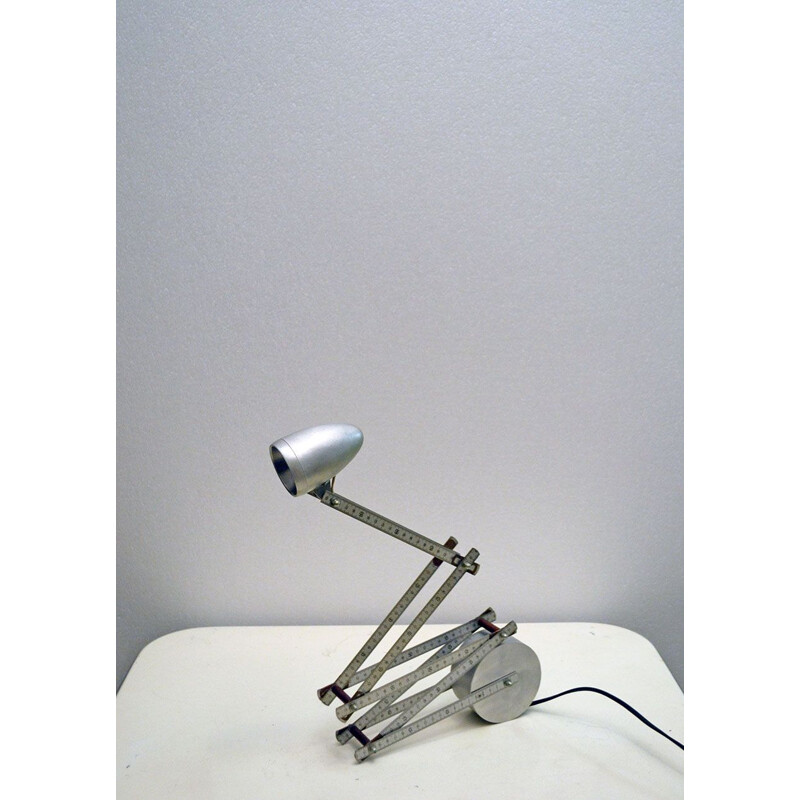 Lampe vintage halogène ajustable en aluminium, France 1980