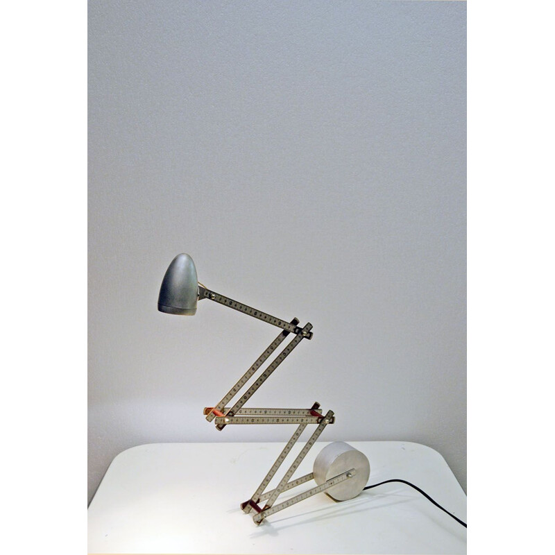 Verstellbare Vintage-Halogenlampe aus Aluminium, Frankreich 1980