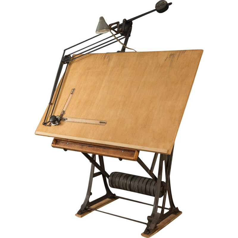 Vintage drawing table by ISIS, Germany 1950