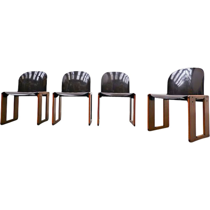 Suite aus 4 Vintage Dialogo Stühlen von Afra und Tobia Scarpa, B