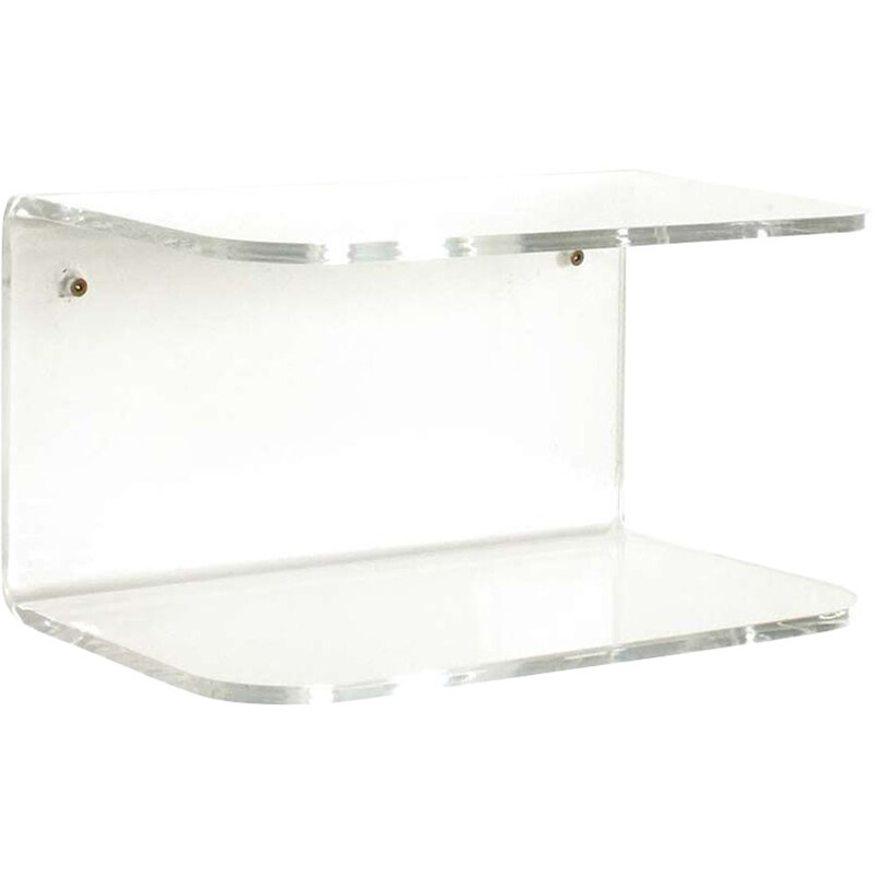 Vintage transparent acrylic shelf from the Combiplex series by Fogia, Sweden
