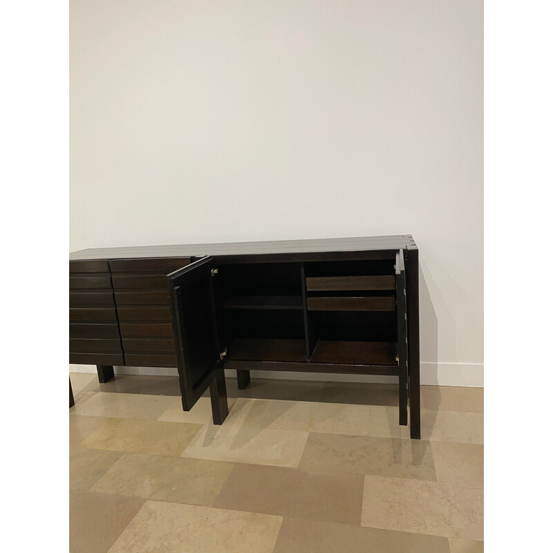 Vvintage brutalist sideboard in dyed elm