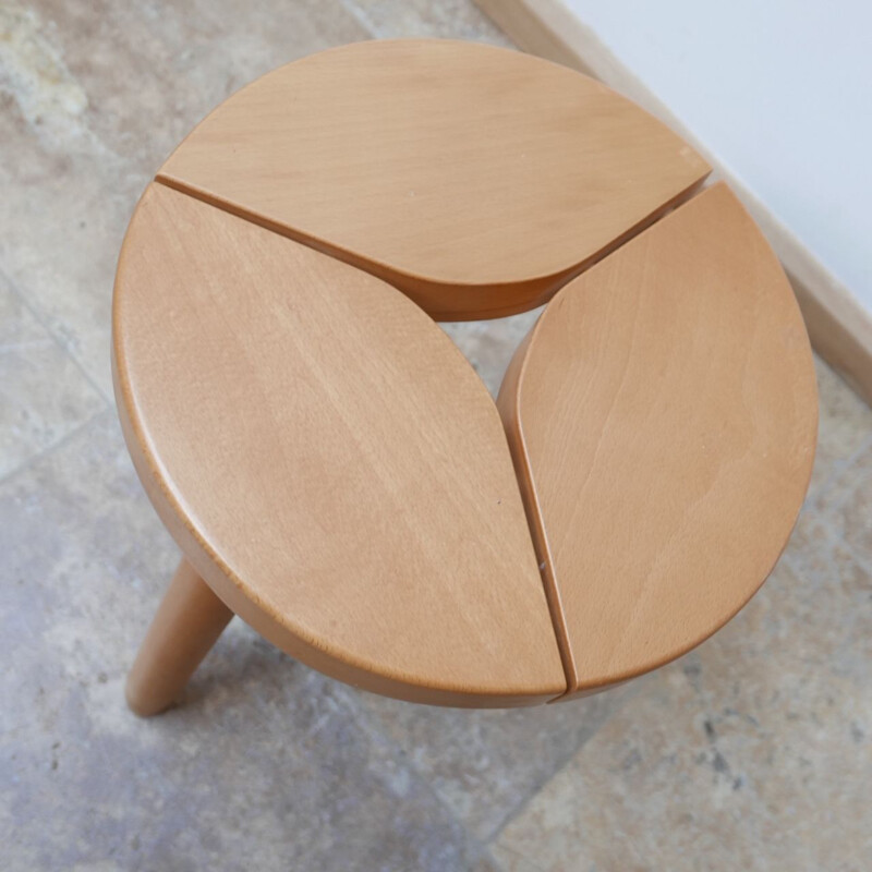 Mid-Century Pine Stool or Side Table, Sweden 1980s